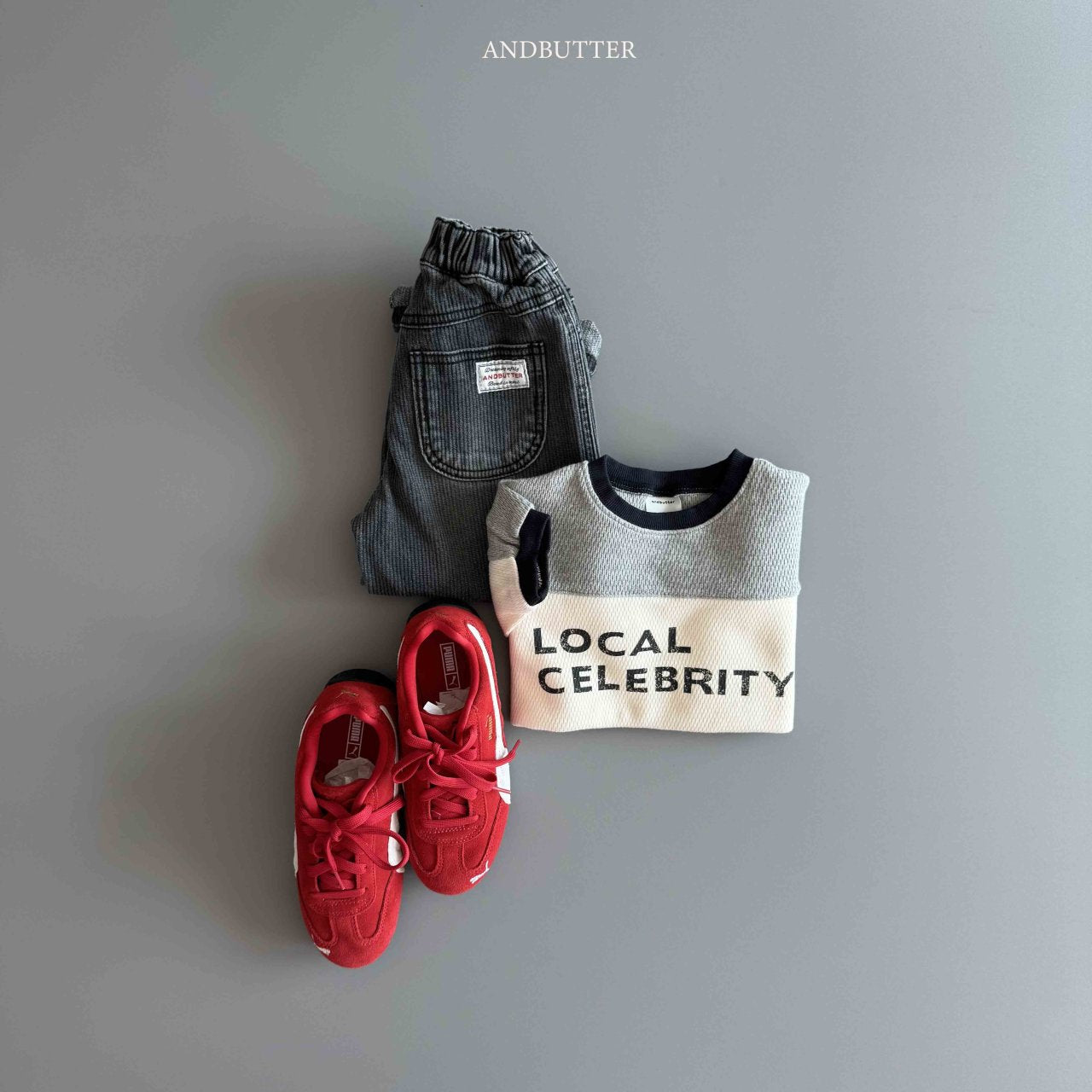 《予約》Ribby Black Panst / andbutter