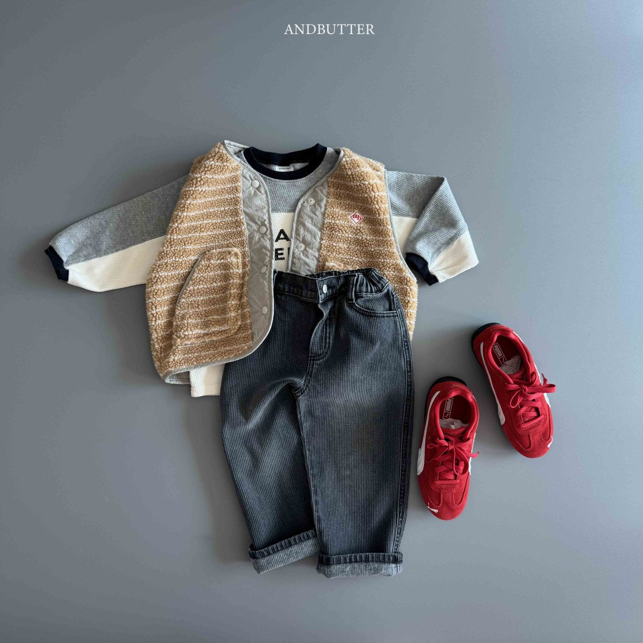 《予約》Ribby Black Panst / andbutter