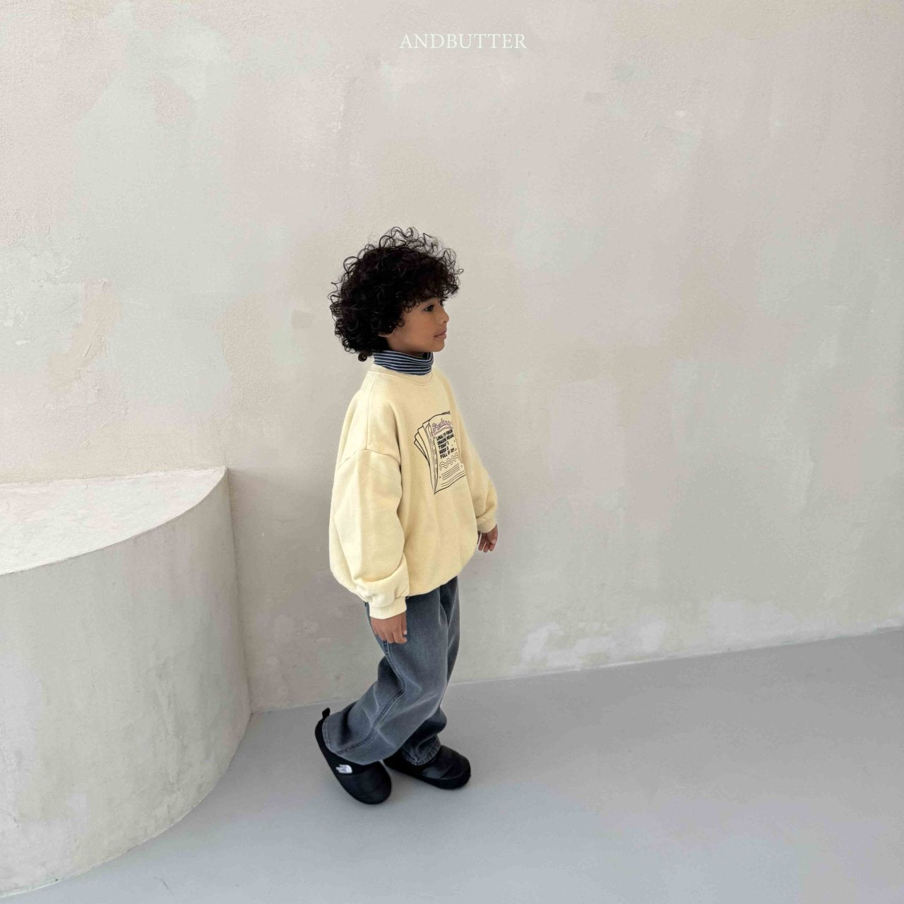 《予約》Ribby Black Panst / andbutter