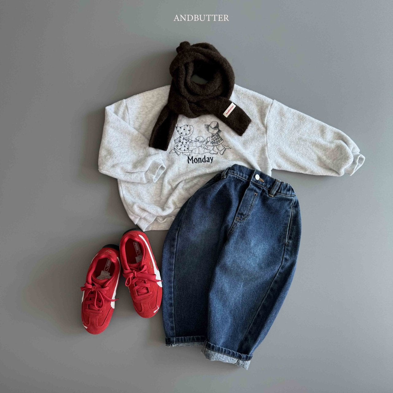 《予約》Snow Day Man to Man / andbutter