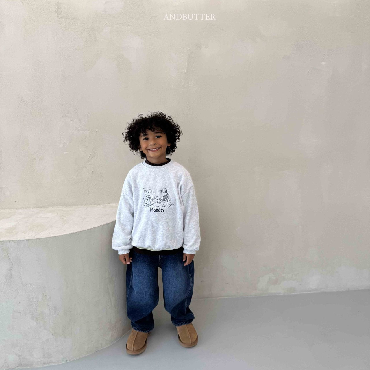 《予約》Snow Day Man to Man / andbutter