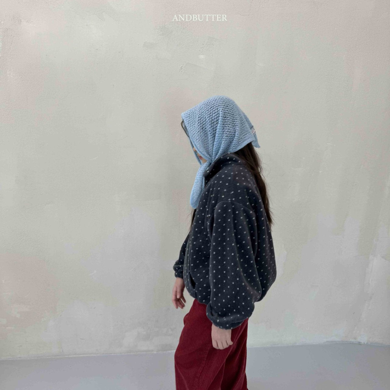 《予約》Dot Half-Zip / andbutter