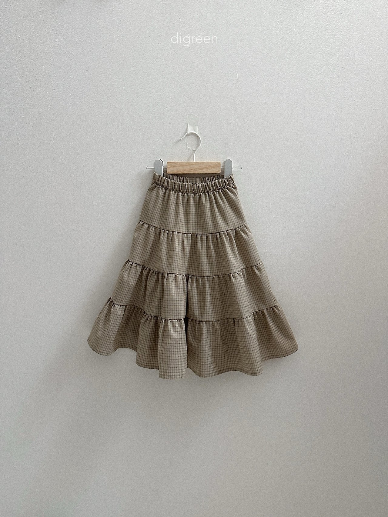 《予約》Check Ruffle Skirt / digreen