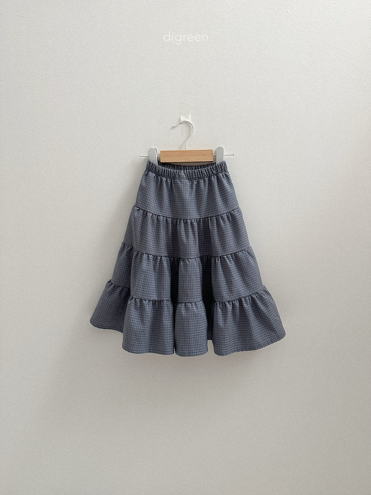 《予約》Check Ruffle Skirt / digreen