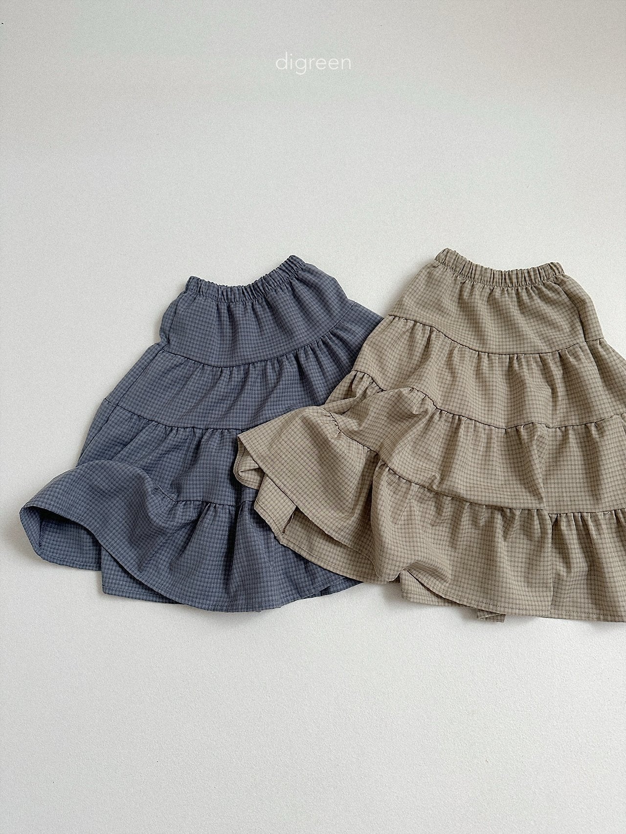 《予約》Check Ruffle Skirt / digreen