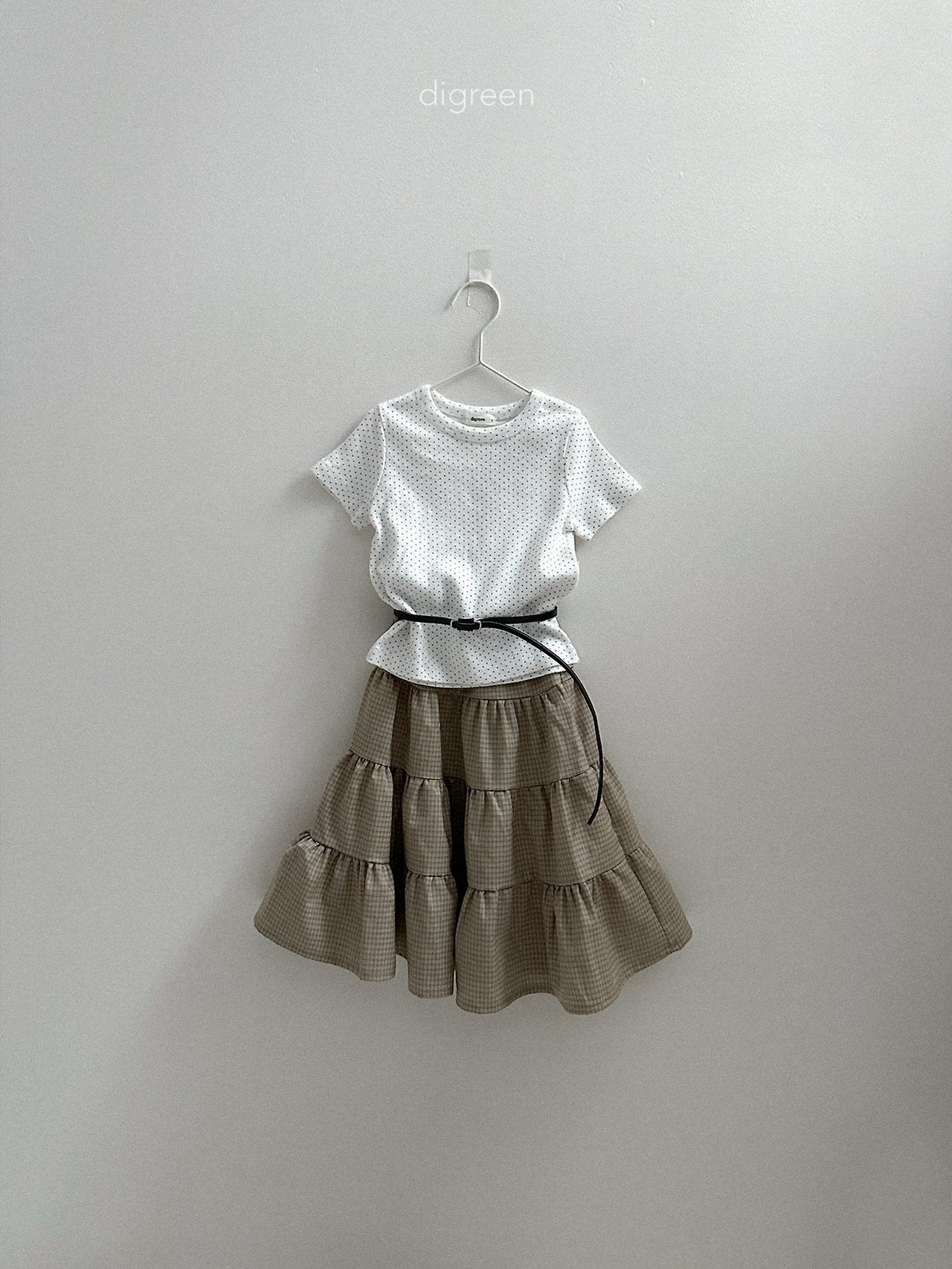 《予約》Check Ruffle Skirt / digreen