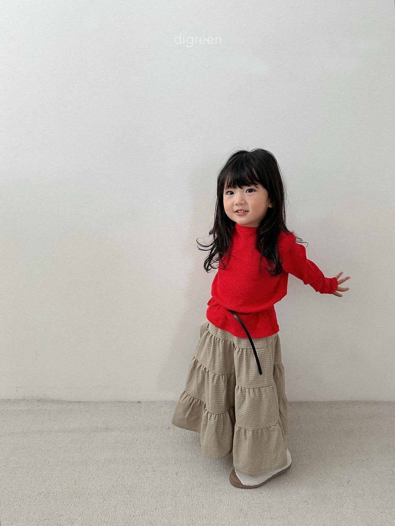 《予約》Check Ruffle Skirt / digreen
