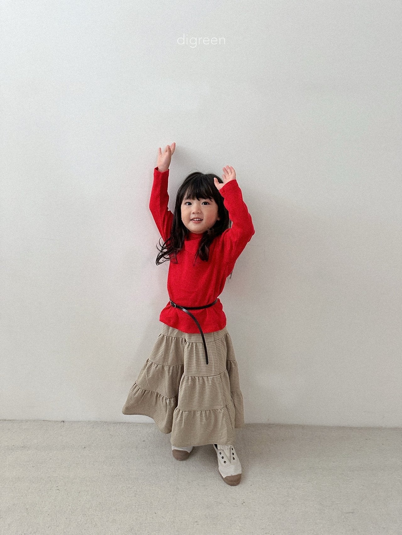 《予約》Check Ruffle Skirt / digreen