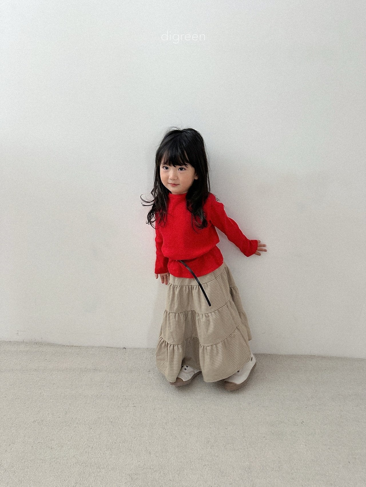 《予約》Check Ruffle Skirt / digreen