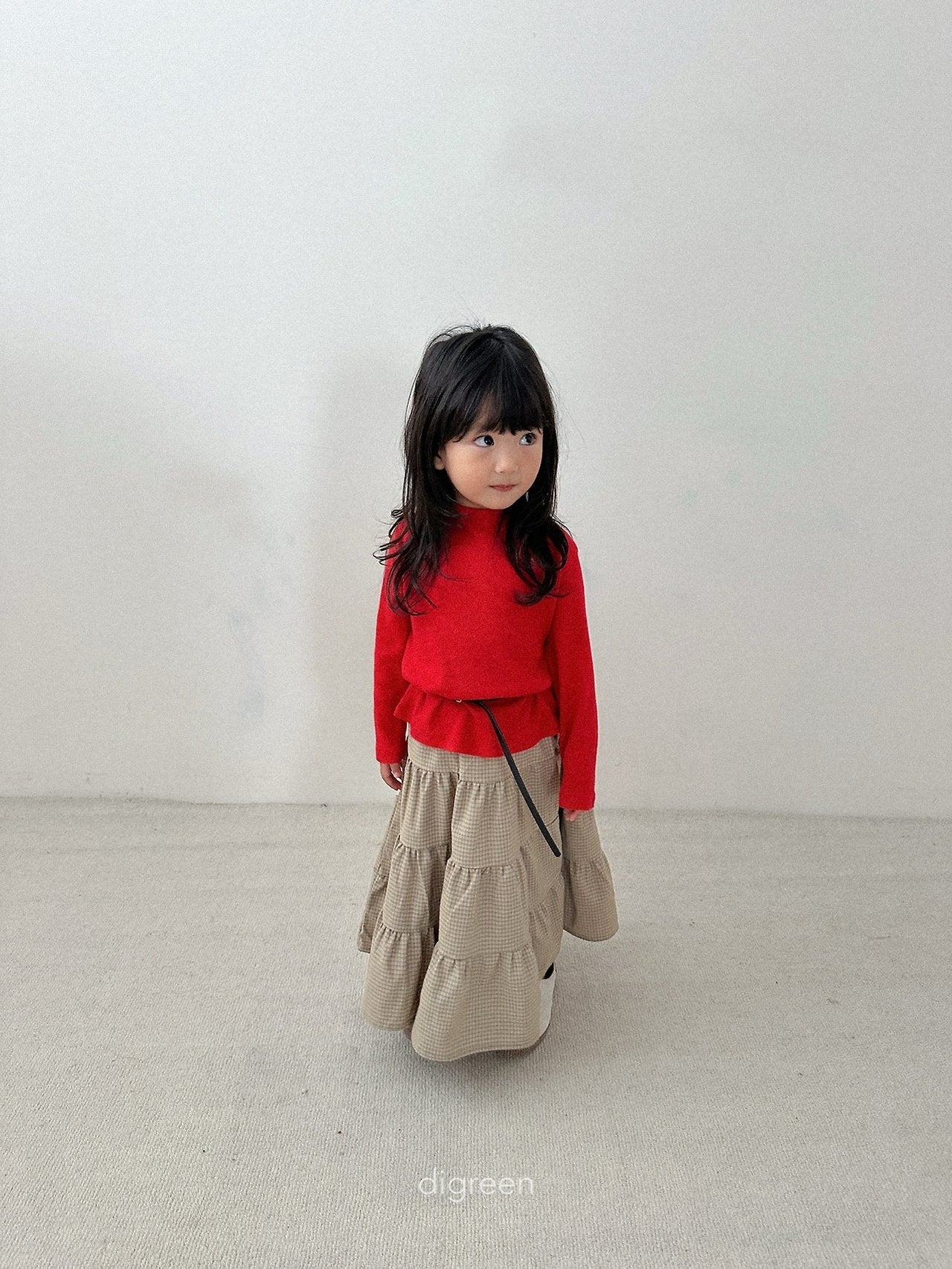 《予約》Check Ruffle Skirt / digreen
