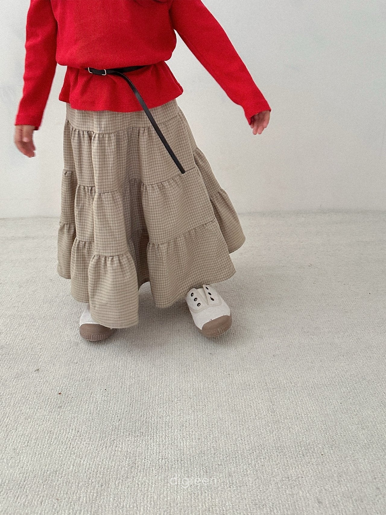 《予約》Check Ruffle Skirt / digreen