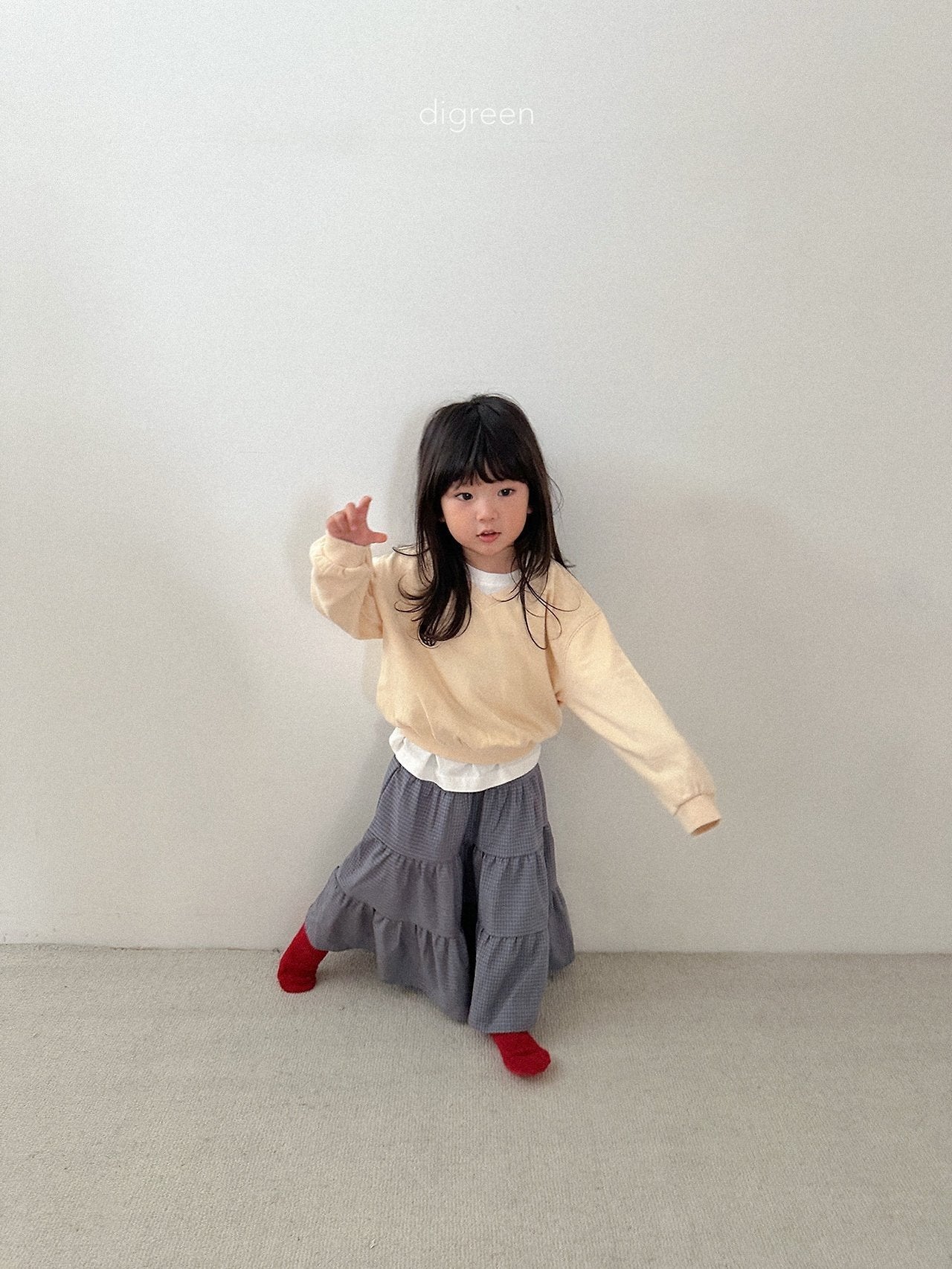 《予約》Check Ruffle Skirt / digreen
