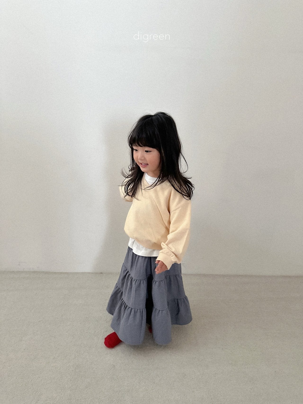 《予約》Check Ruffle Skirt / digreen