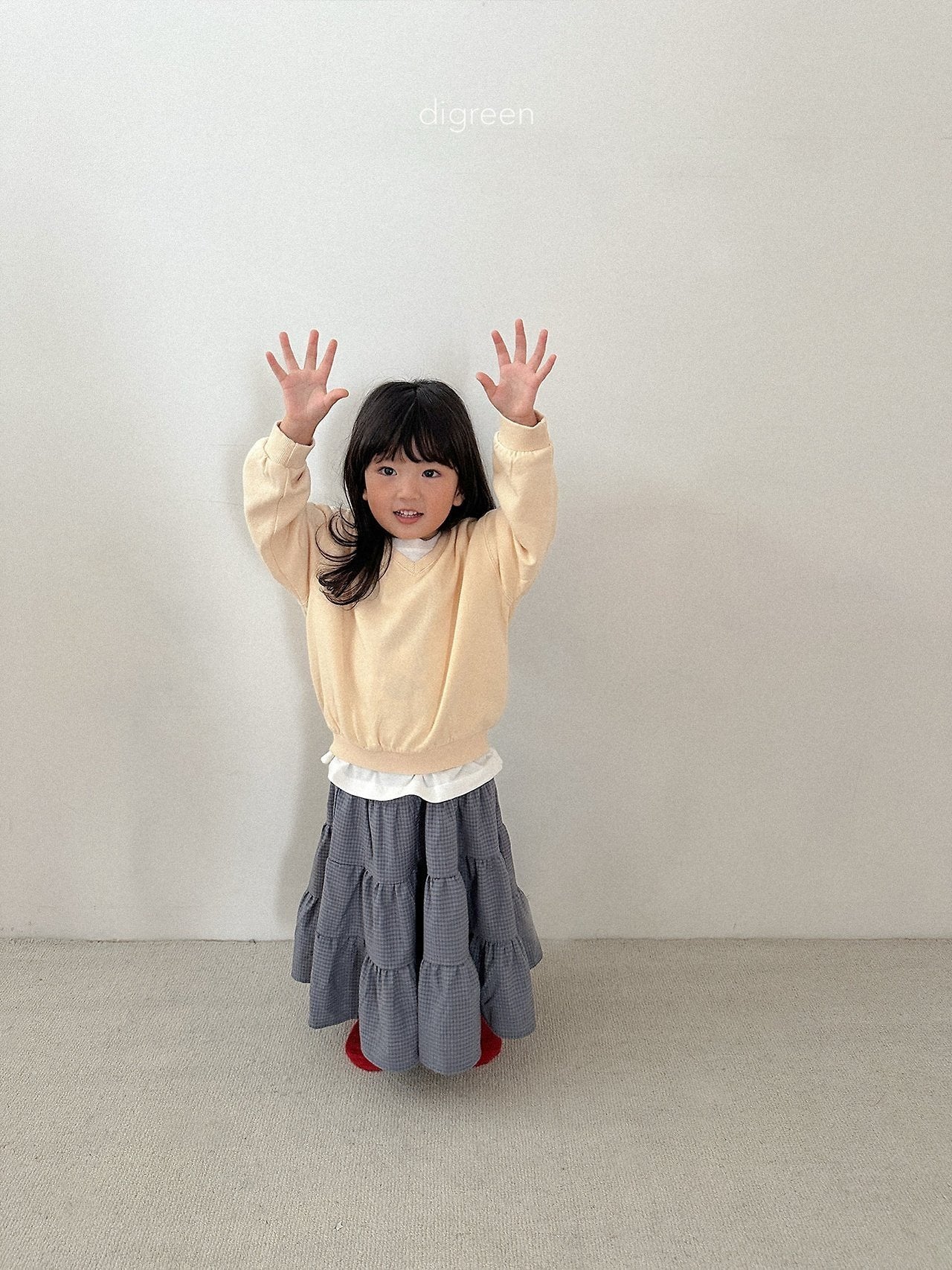 《予約》Check Ruffle Skirt / digreen