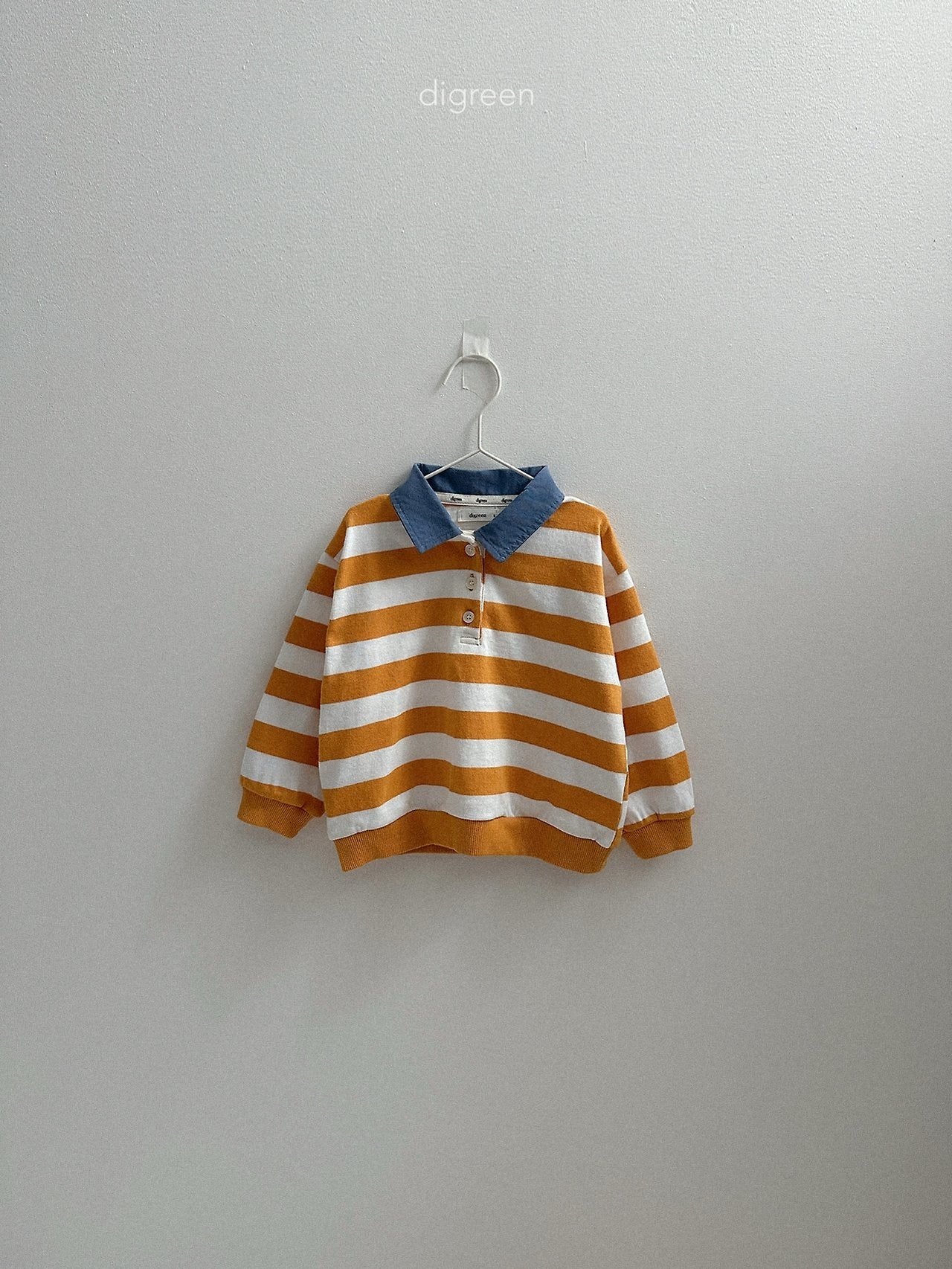 《予約》Striped Collar Man to Man / digreen