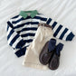 《予約》Striped Collar Man to Man / digreen