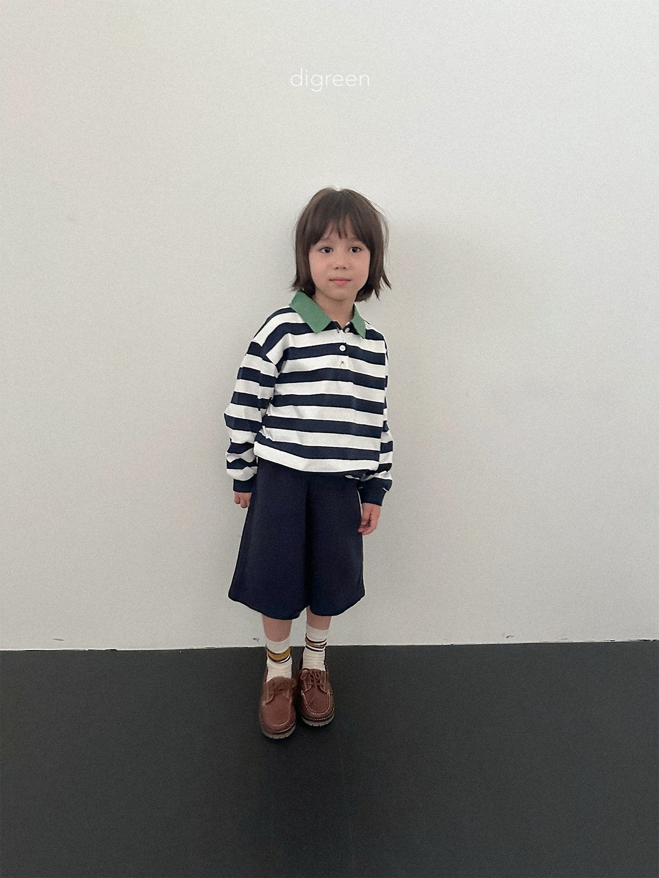 《予約》Striped Collar Man to Man / digreen