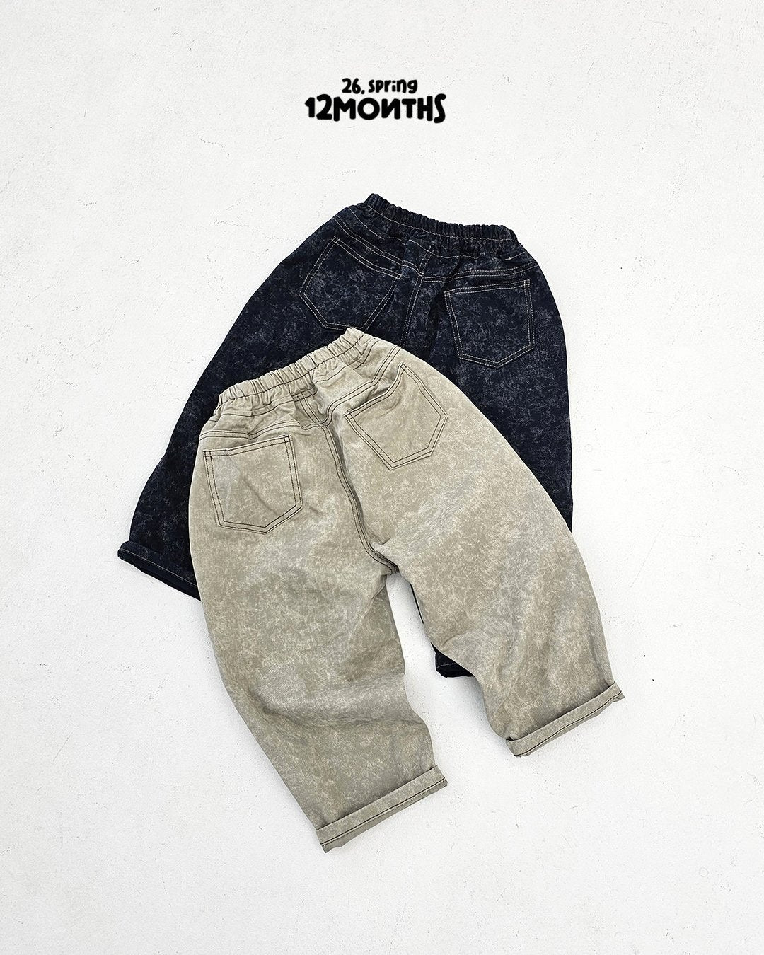 《予約》Two-Tone Denim Pants / 12months
