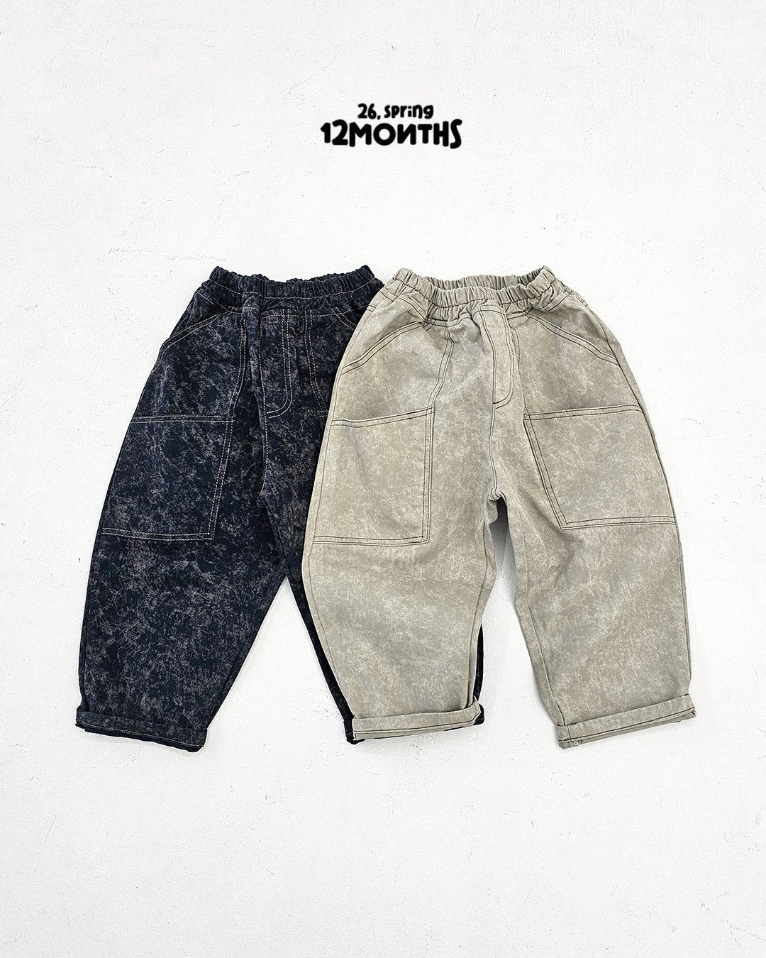《予約》Two-Tone Denim Pants / 12months