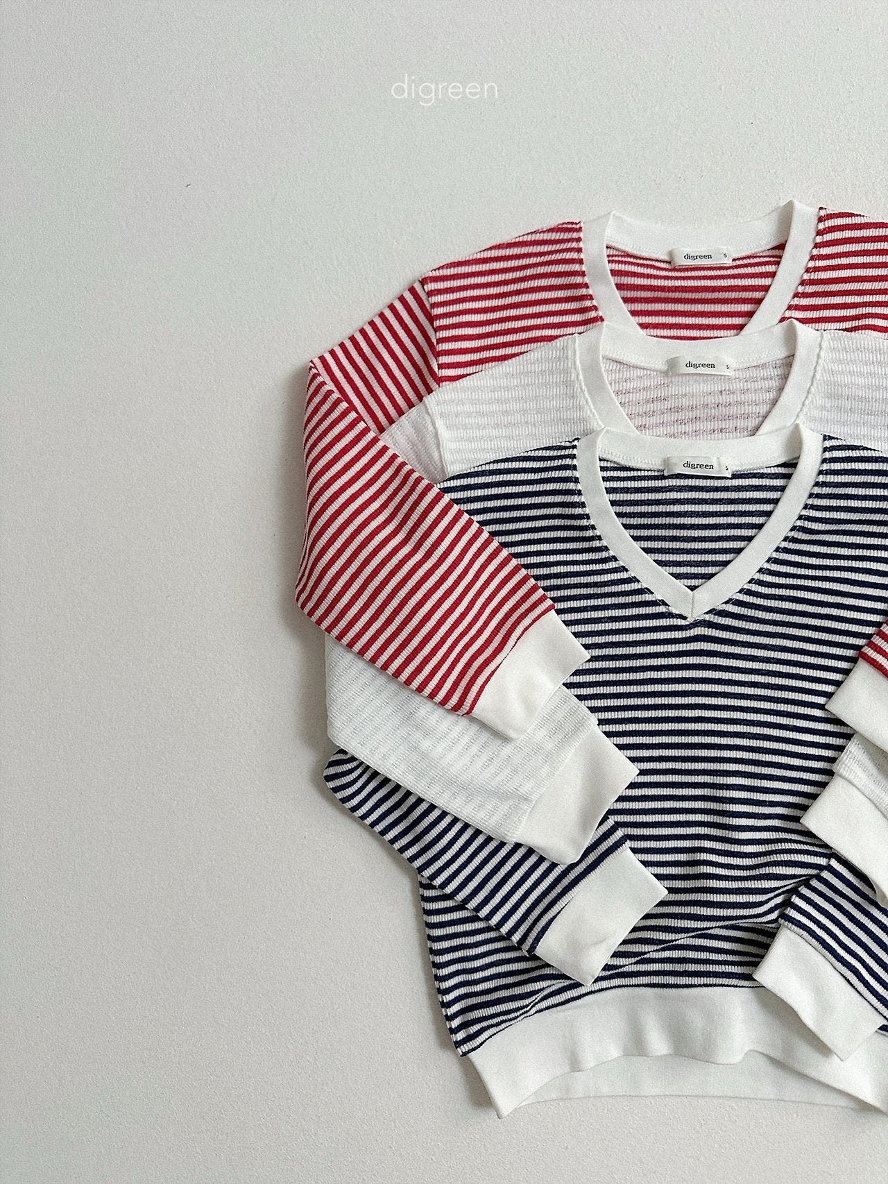 《予約》Summer Stripe Man to Man / digreen