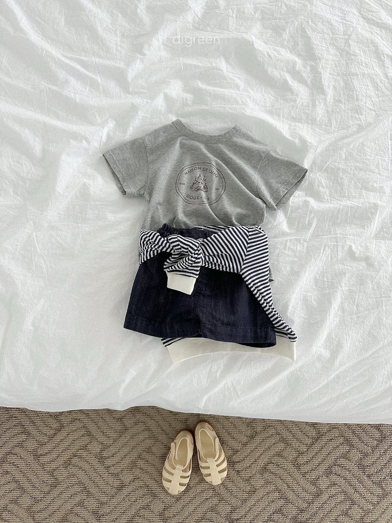 《予約》Summer Stripe Man to Man / digreen