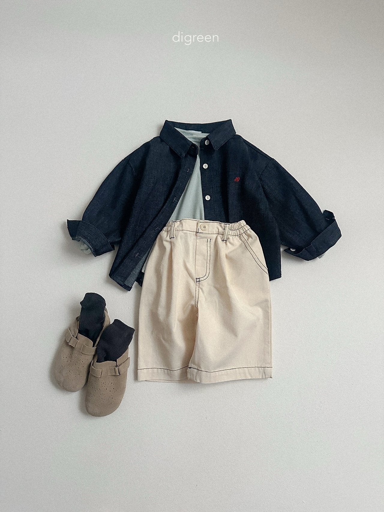 《予約》Stitch Bermuda Pants / digreen