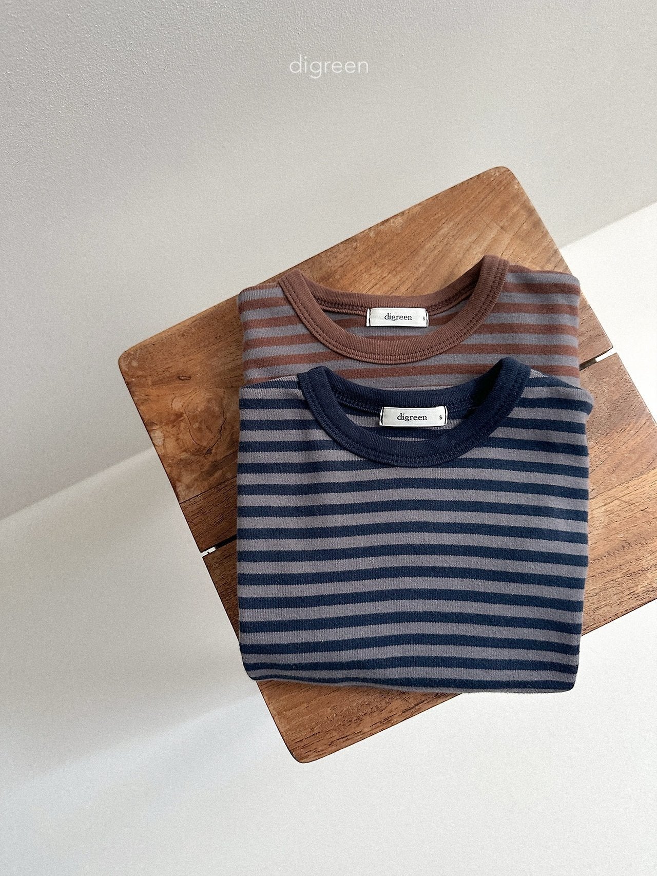 《予約》Camel Stripe Tee / digreen