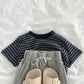 《予約》Camel Stripe Tee / digreen