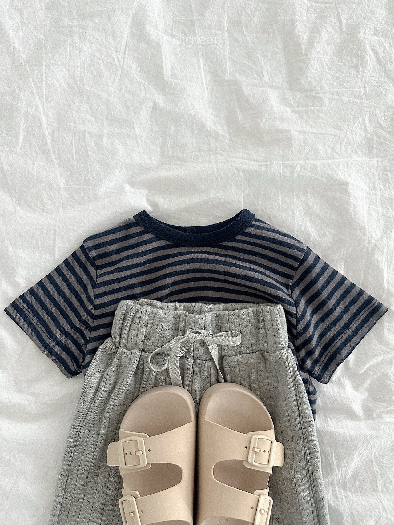 《予約》Camel Stripe Tee / digreen