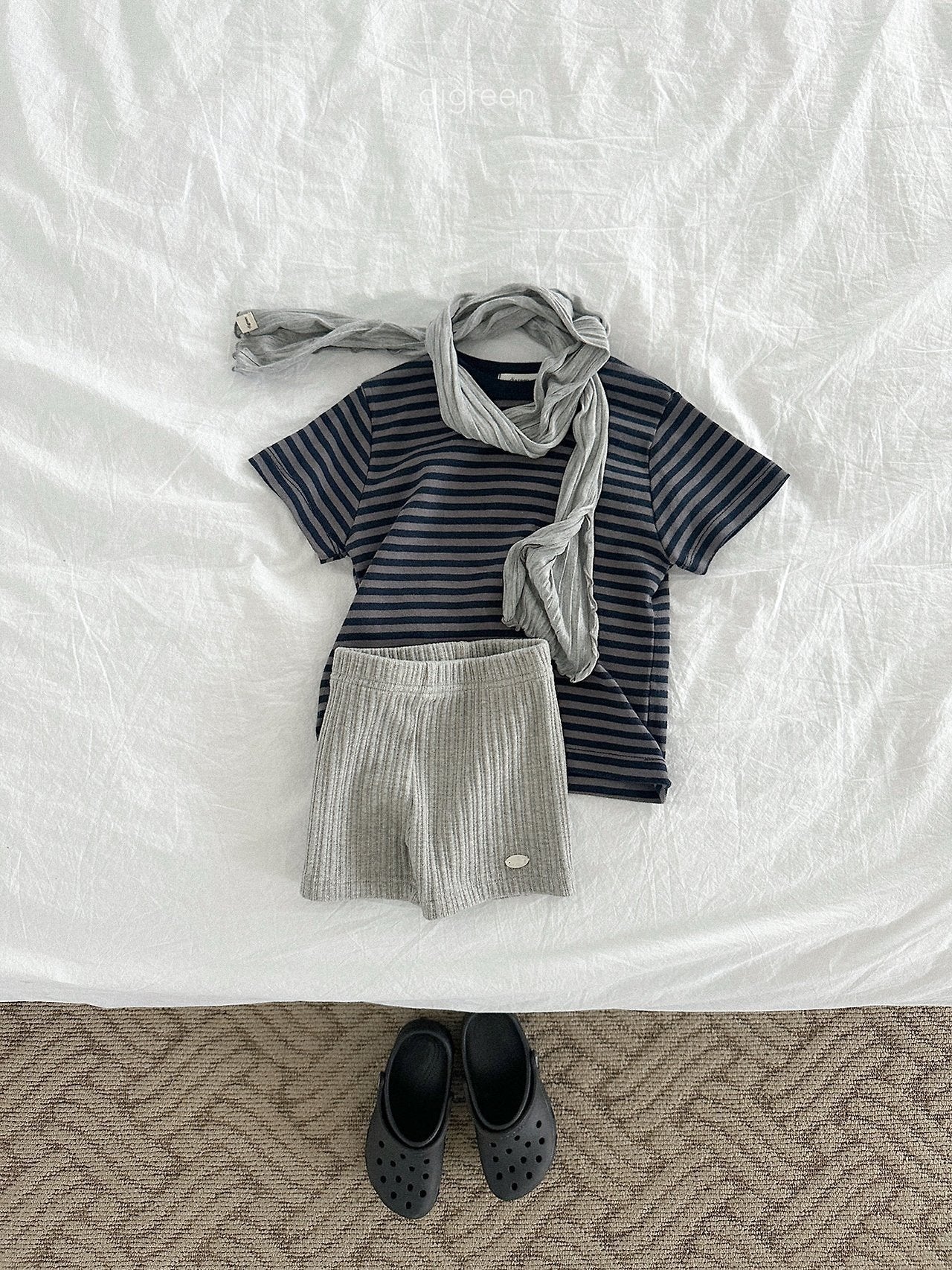 《予約》Camel Stripe Tee / digreen