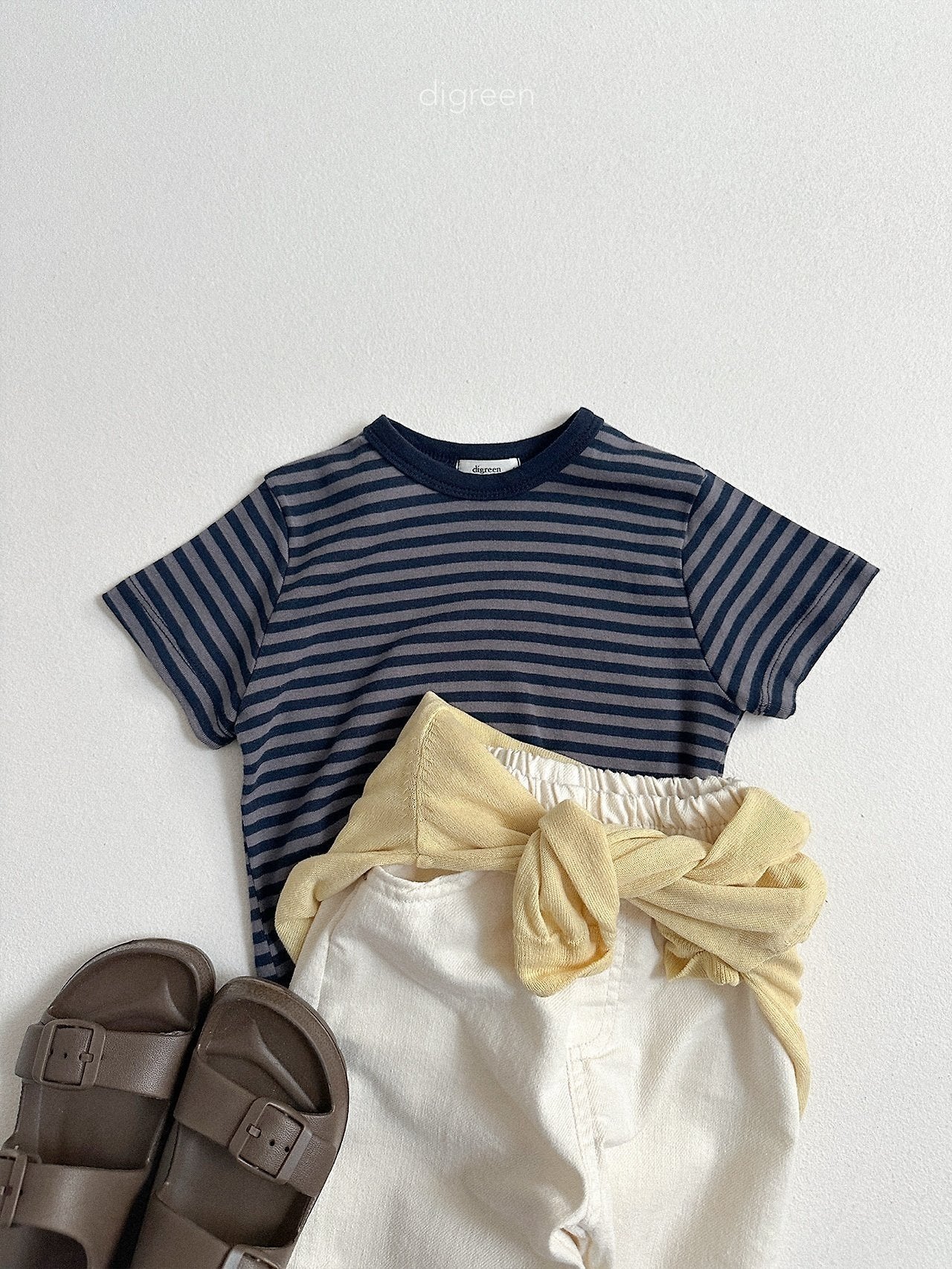 《予約》Camel Stripe Tee / digreen