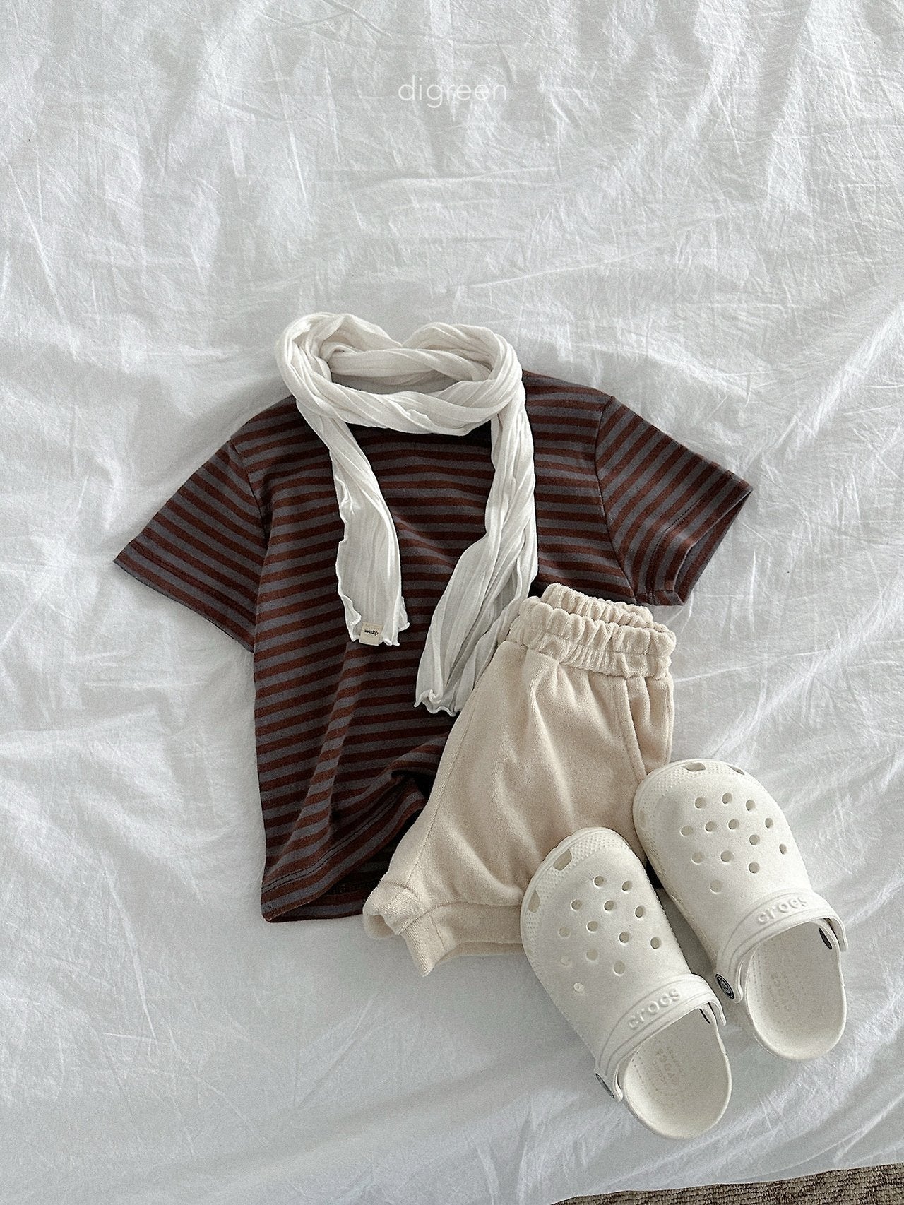 《予約》Camel Stripe Tee / digreen