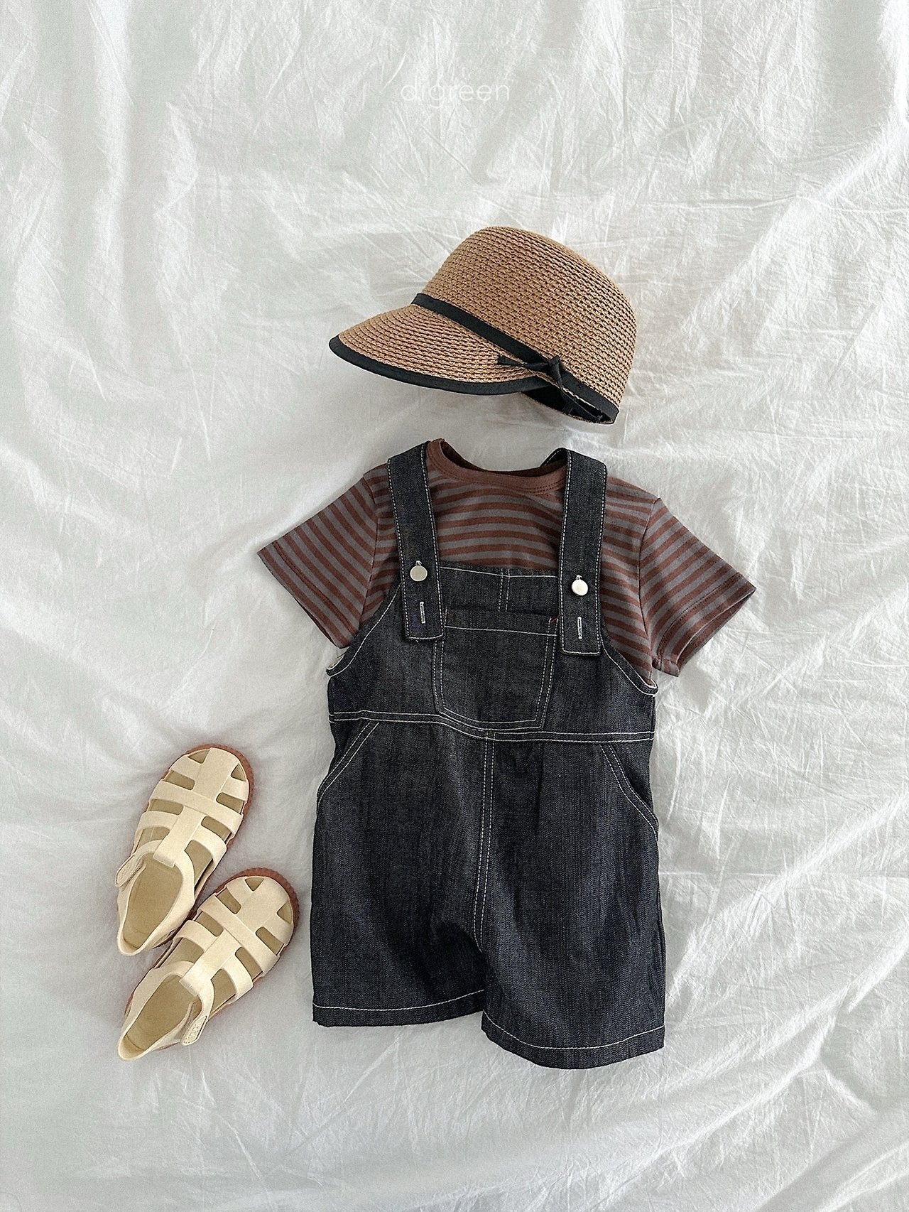 《予約》Camel Stripe Tee / digreen