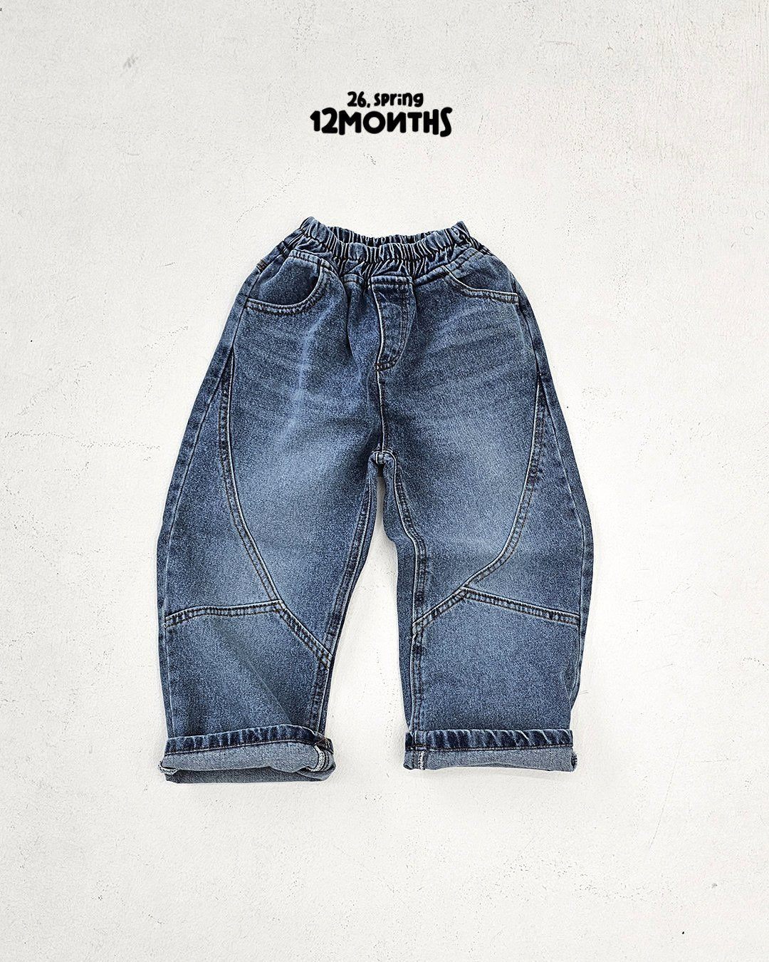 《予約》Stonewashed Denim Pants / 12months