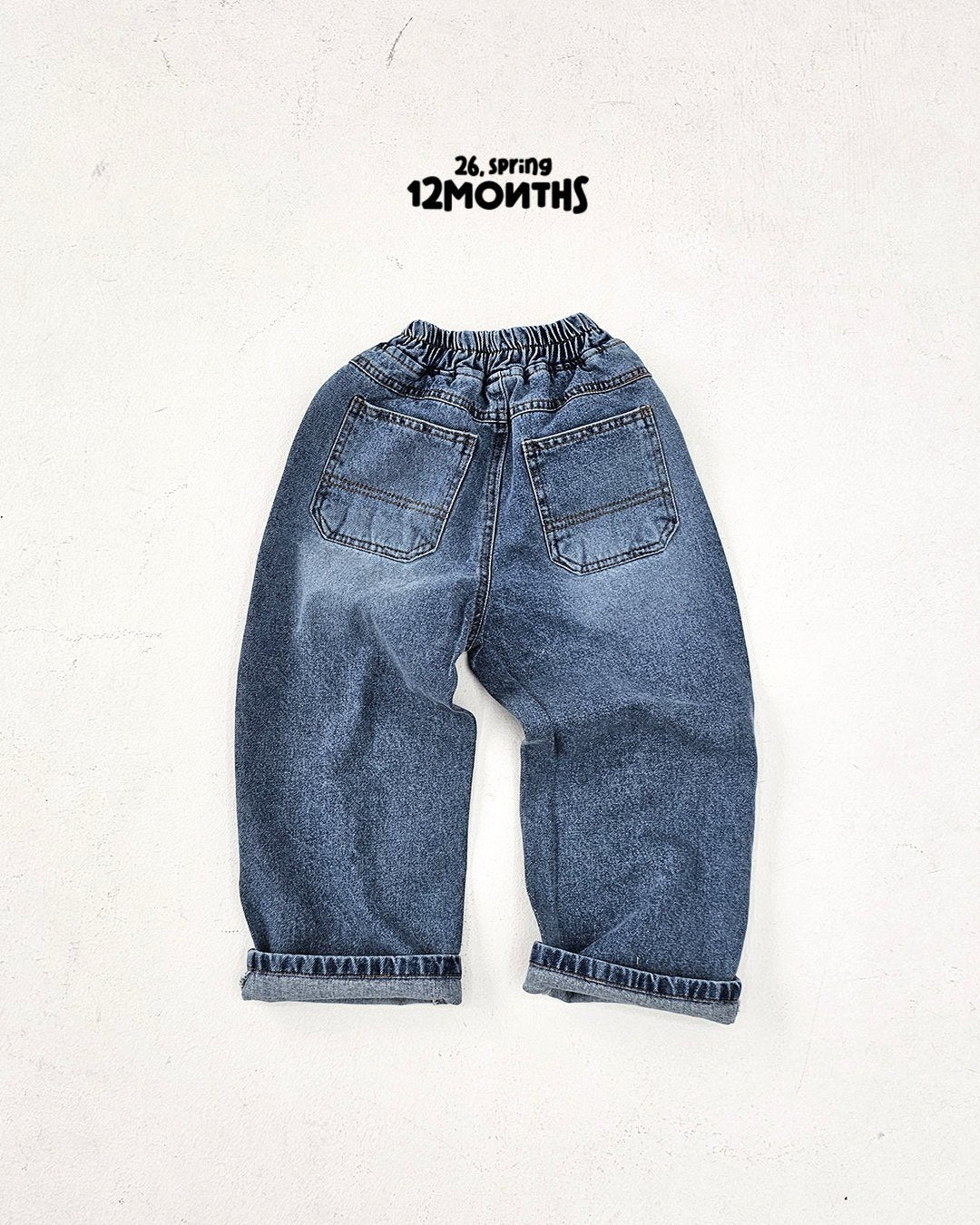 《予約》Stonewashed Denim Pants / 12months