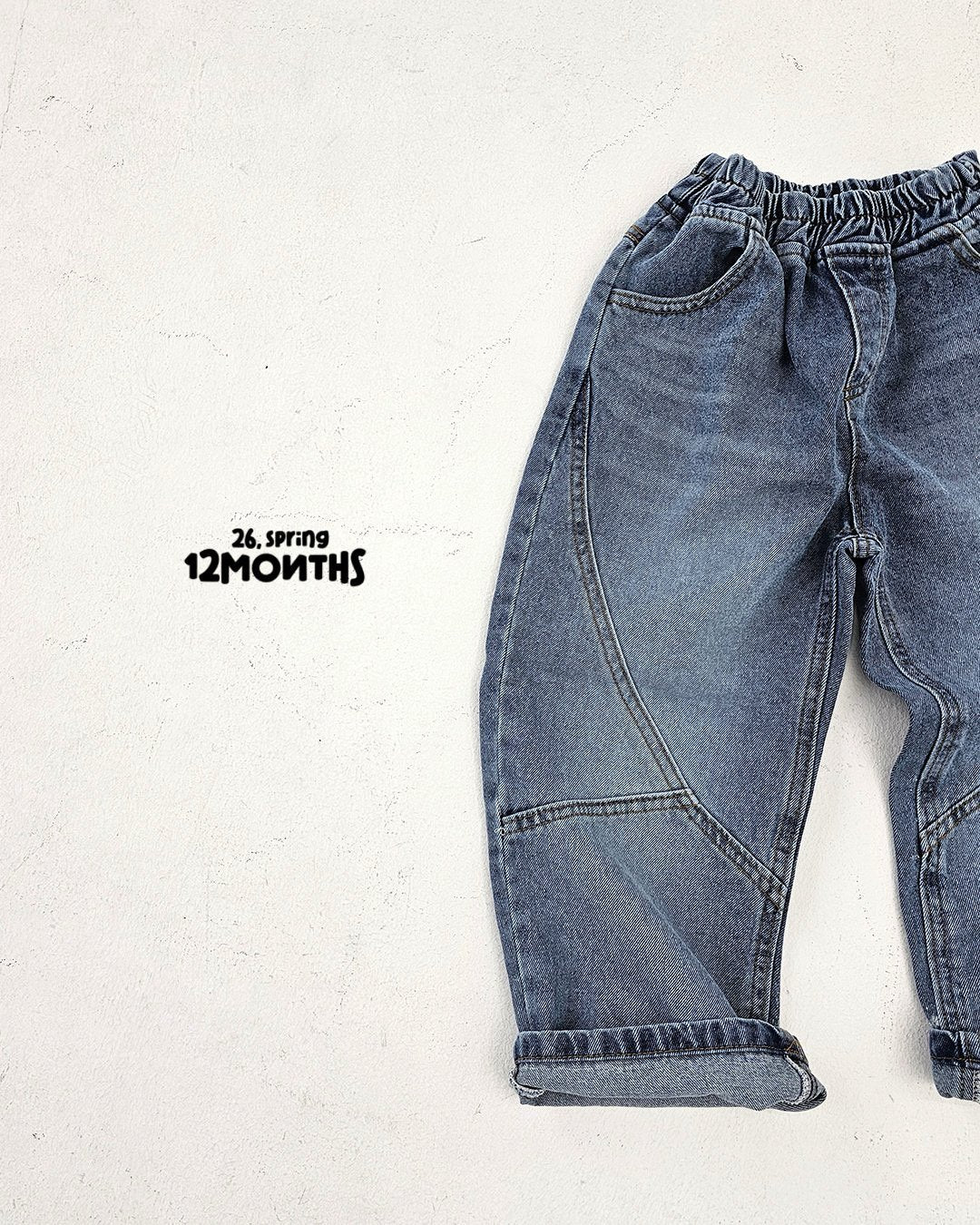 《予約》Stonewashed Denim Pants / 12months