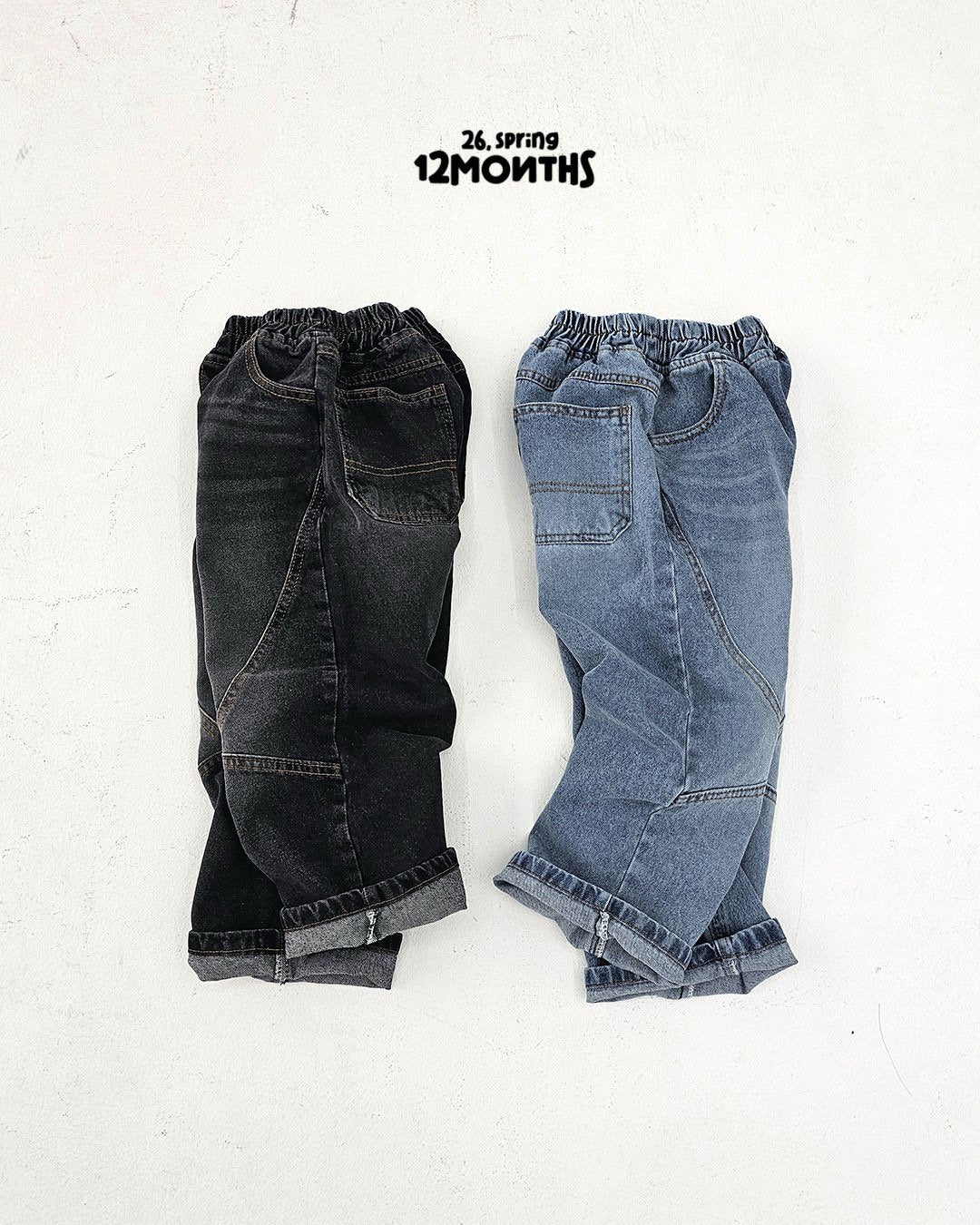 《予約》Stonewashed Denim Pants / 12months