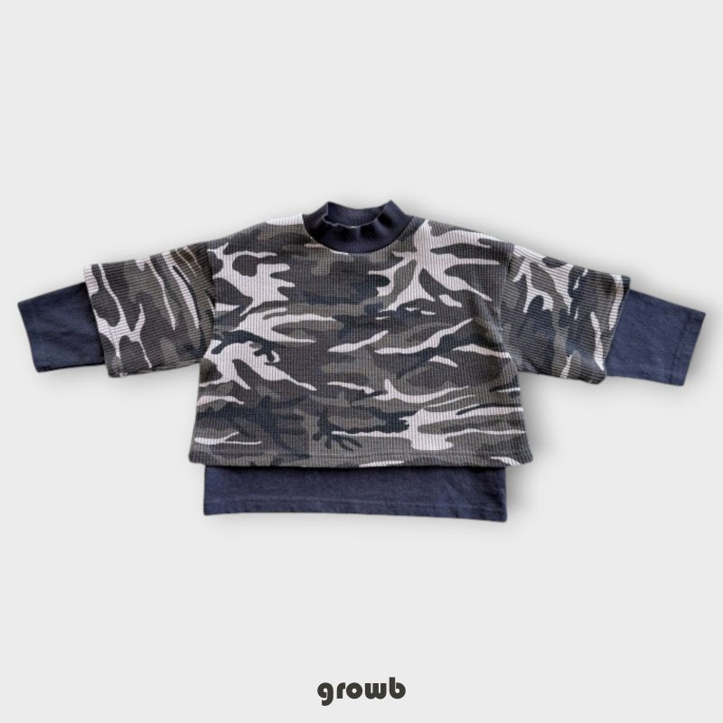 《予約》Layered Camo Tee  / Growb