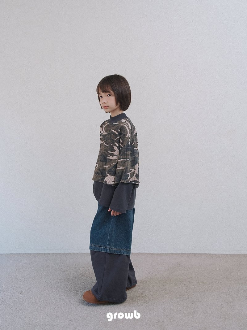 《予約》Layered Camo Tee  / Growb