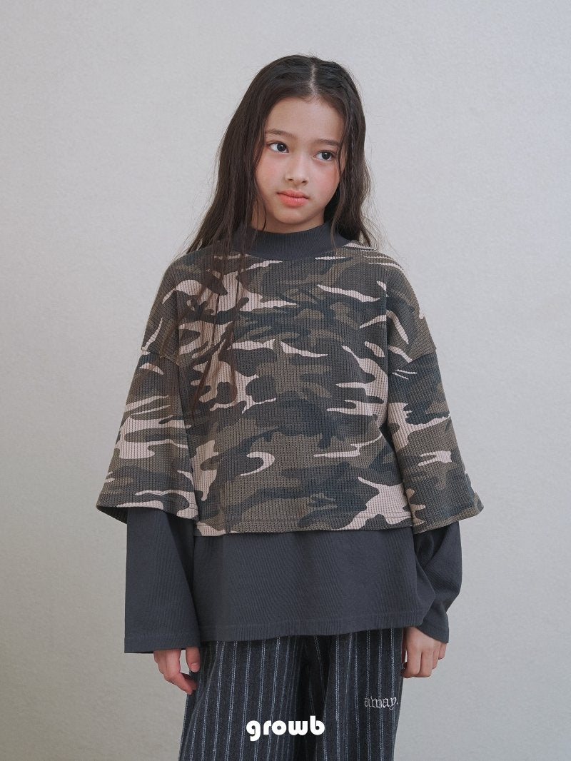 《予約》Layered Camo Tee  / Growb