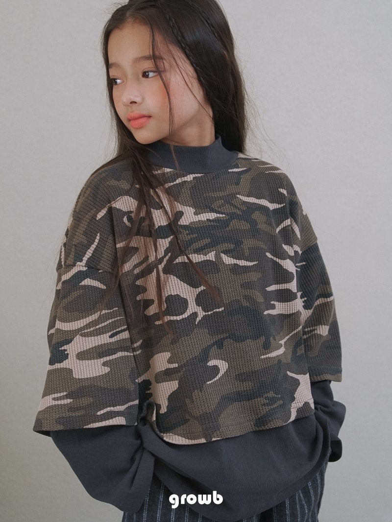 《予約》Layered Camo Tee  / Growb