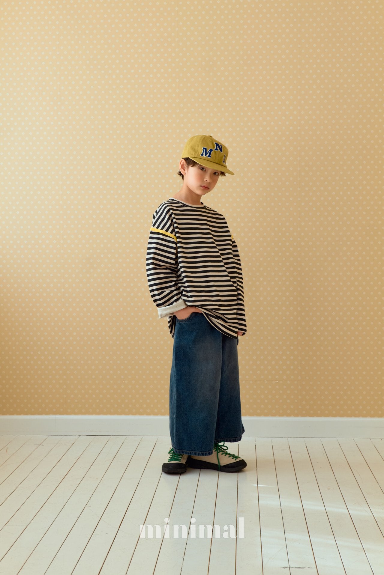 《予約》Pigment Line T-shirt（adultまで）/ MINIMAL