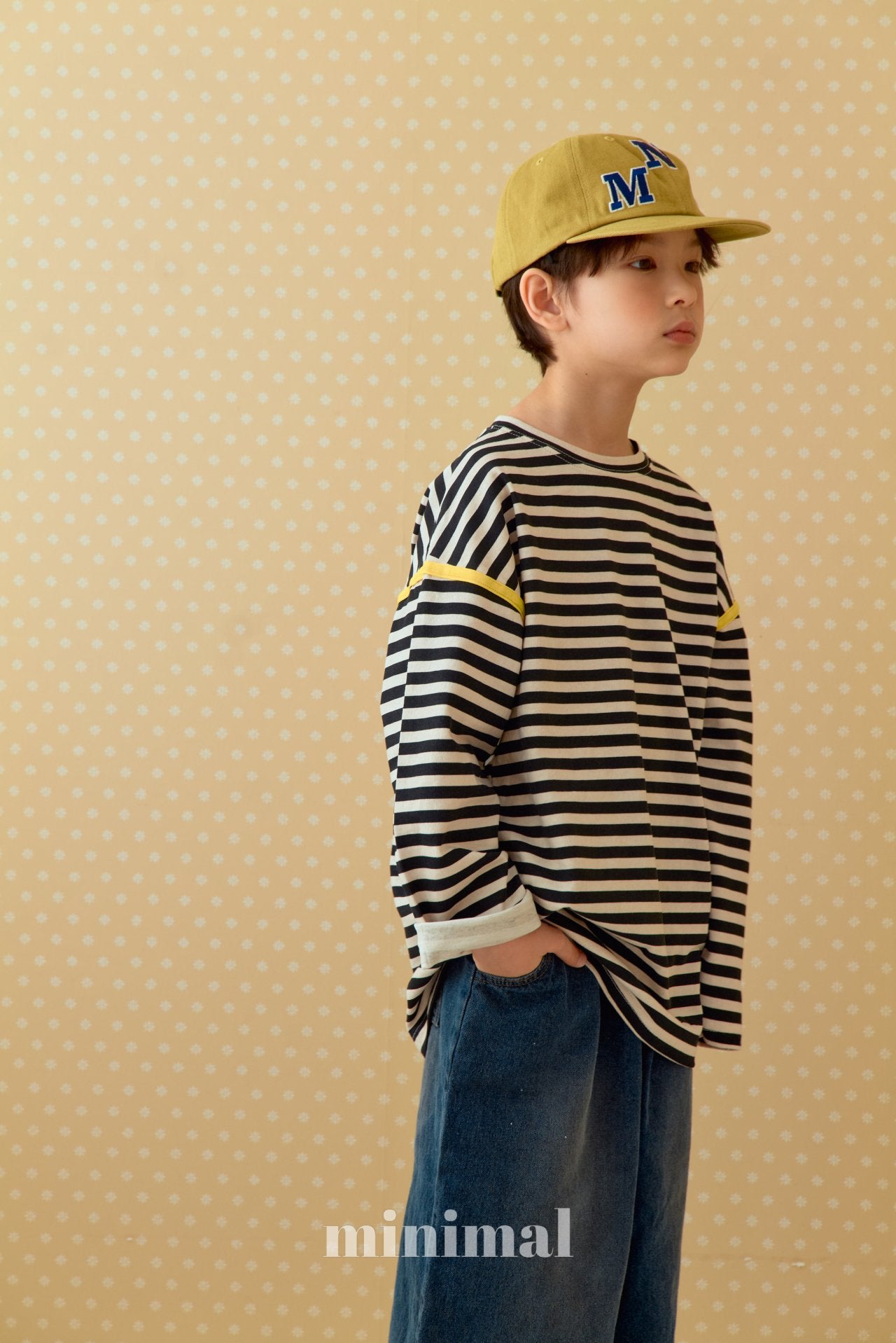 《予約》Pigment Line T-shirt（adultまで）/ MINIMAL