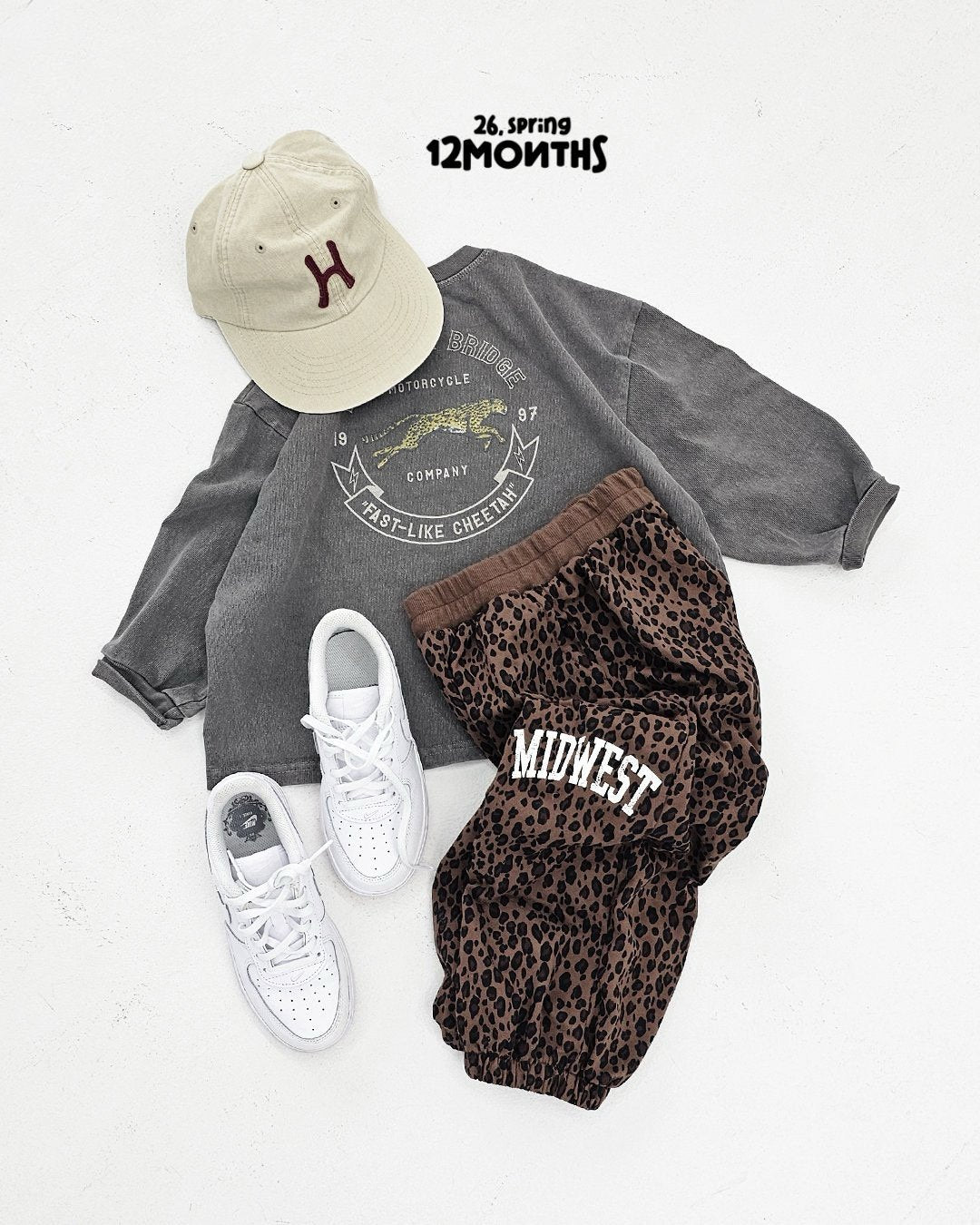 《予約》Cheetah Pig Tee / 12months