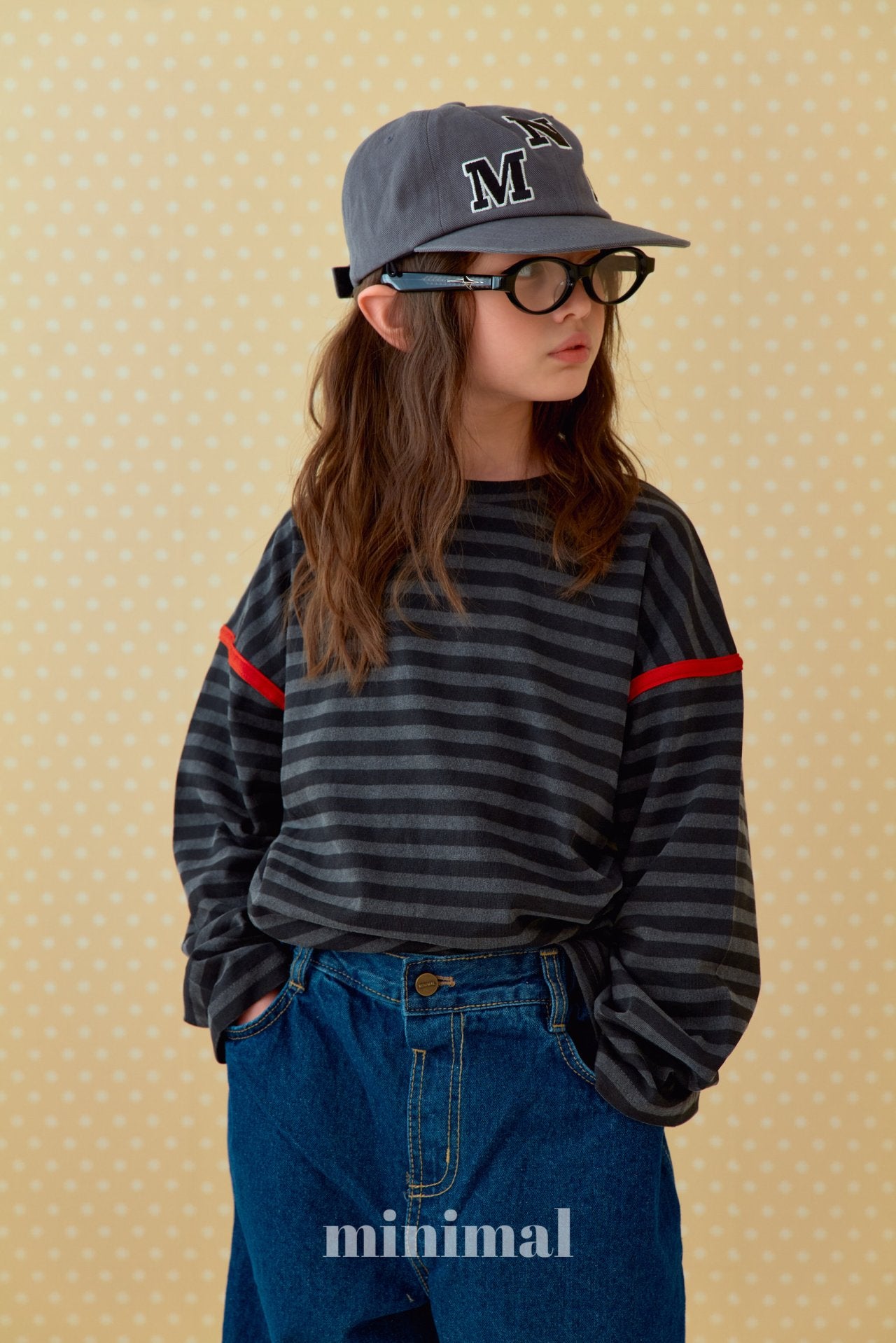 《予約》Pigment Line T-shirt（adultまで）/ MINIMAL