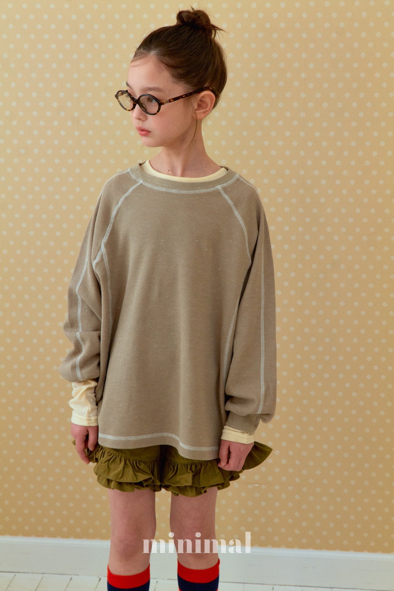 《予約》Waffle Stitch T-shirt / MINIMAL