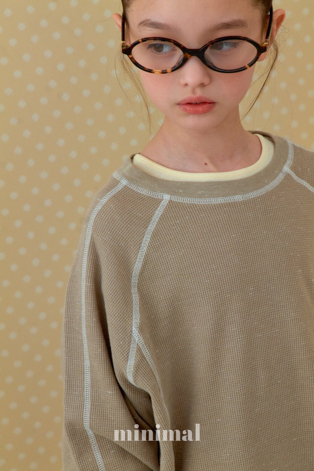《予約》Waffle Stitch T-shirt / MINIMAL