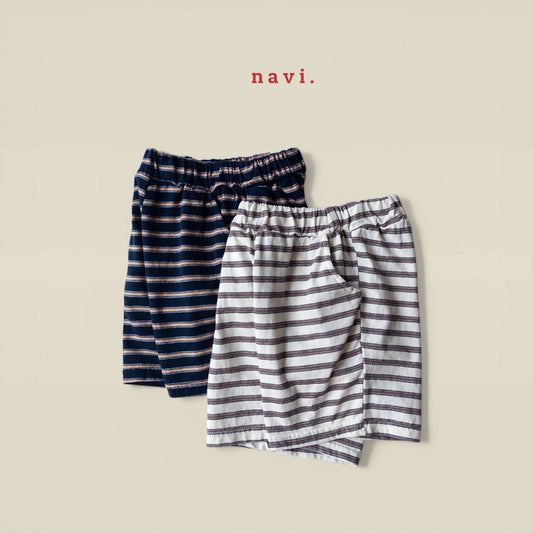 《予約》Boarder Pants / Navi