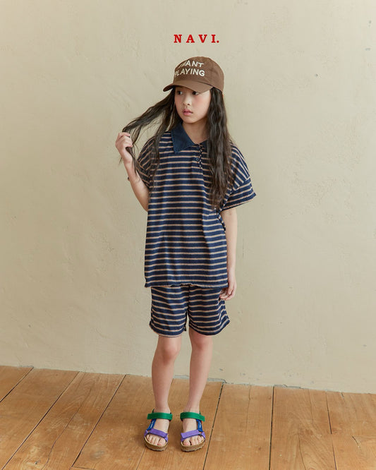 《予約》Boarder Pants / Navi