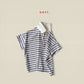 《予約》Boarder Collar Tee / Navi